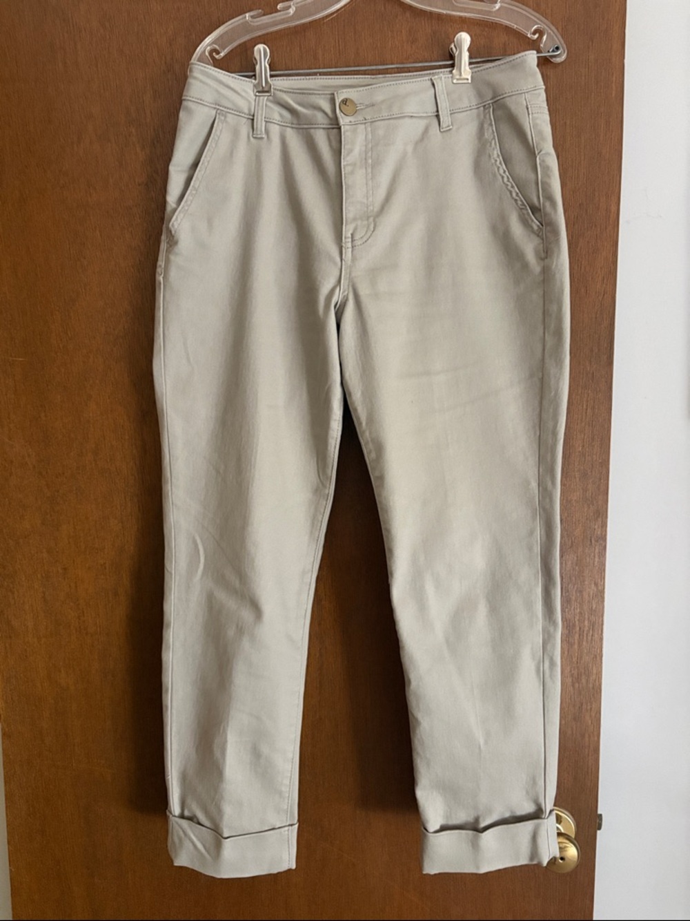 d. jeans Straight Leg Tan Pants